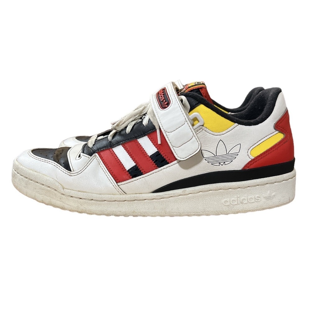 Adidas Forum Low Mens Size 12 White Red Black Yellow Chicago Blackhawks GZ9112